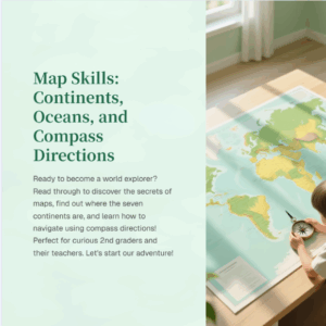 Map Skills Continents Oceans and Compass Directions